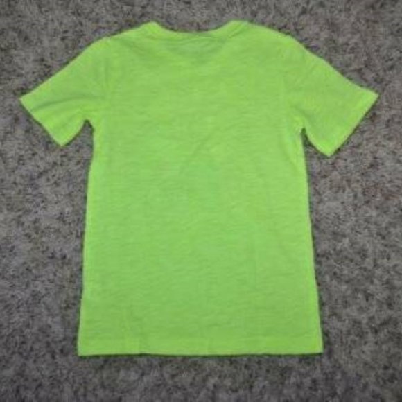 Boys Carters Soccer Shirt 4/5 "AIM TO WIN" Yellow Short Sleeve Crew Tee - Picture 2 of 2